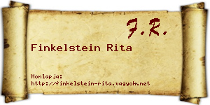 Finkelstein Rita névjegykártya